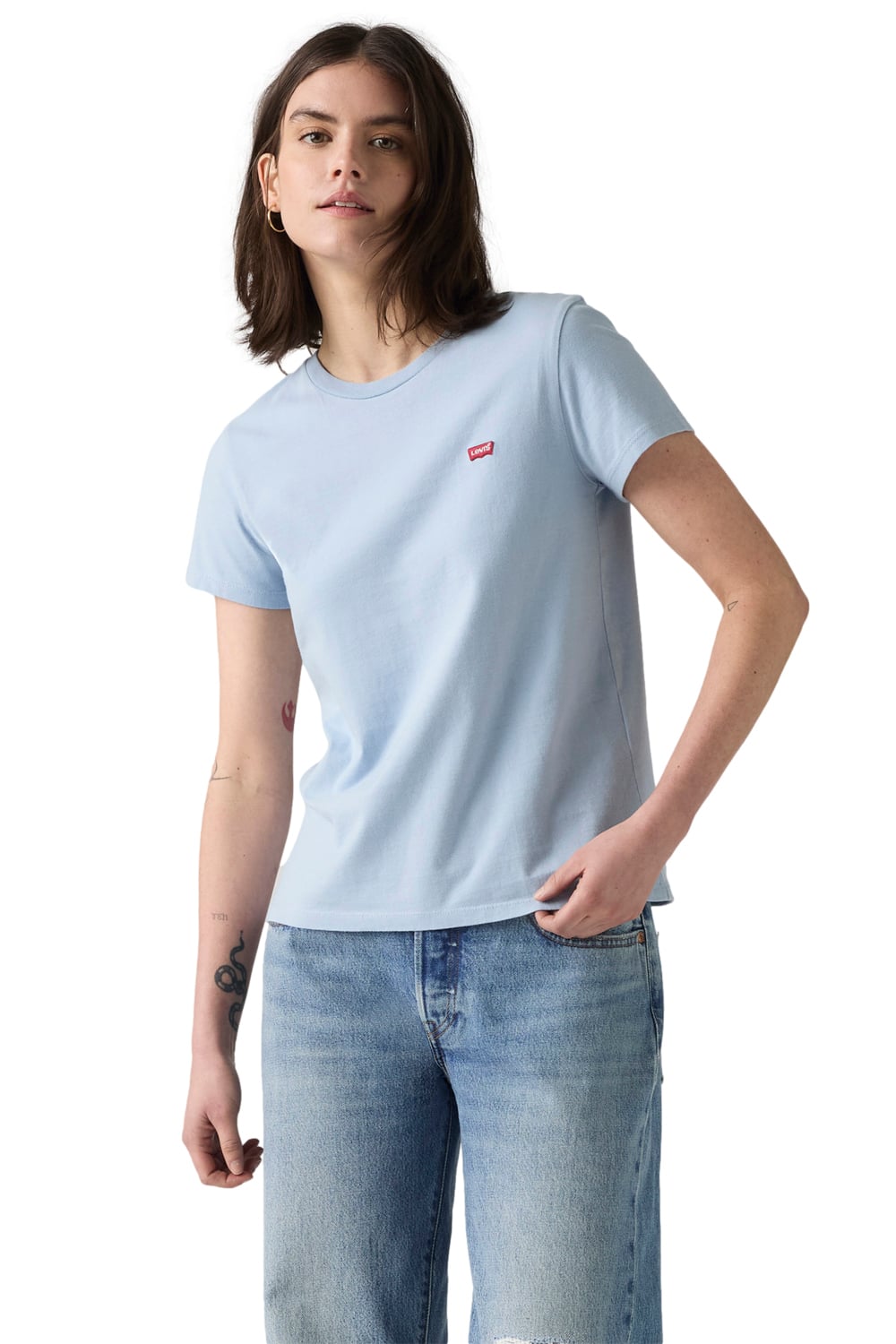 POLERA MUJER PERFECT TEE CELESTE LEVIS 39185-0398 - 1