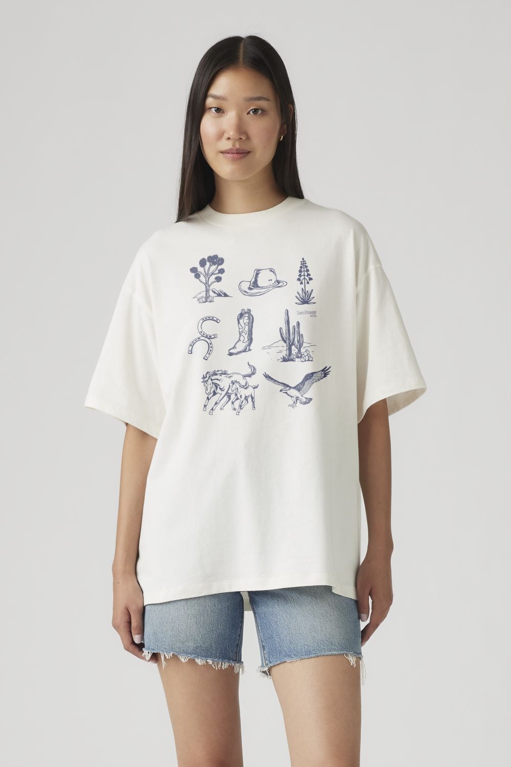 POLERA MUJER GRAPHIC SHORT STACK TEE BLANCO LEVIS A4924-0087 - 1