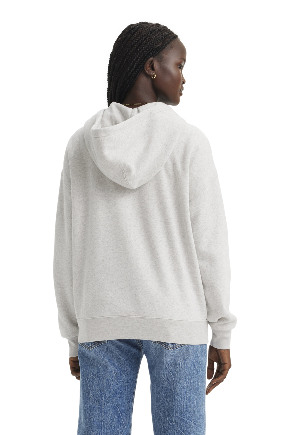 POLERON MUJER EVERYDAY ZIP HOODIE GRIS LEVIS A5945-0004 - 2