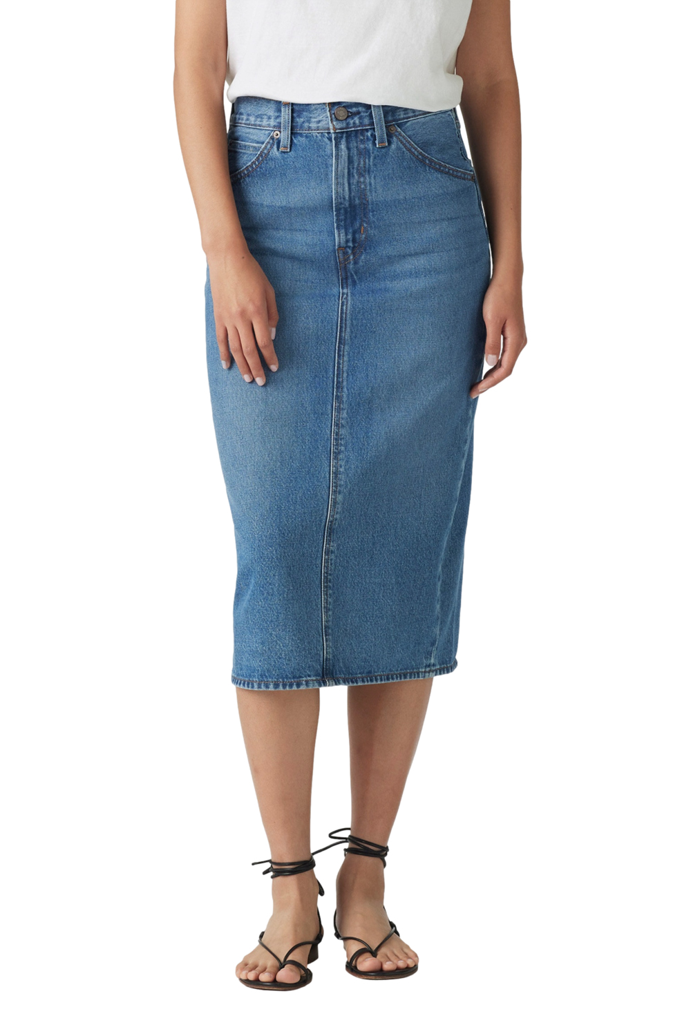 FALDA MUJER HR BACK SLIT SKIRT CELESTE LEVIS 001VH-0000 - 1