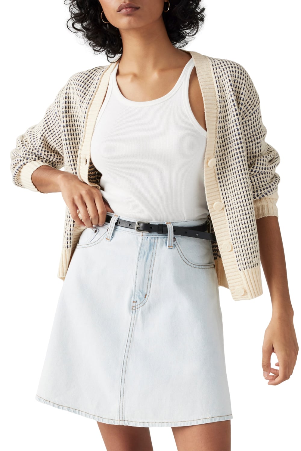 FALDA MUJER MINI FLOUNCE SKIRT CELESTE LEVIS A8725-0005 - 4