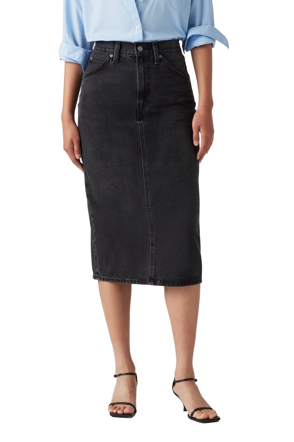 FALDA MUJER HR BACK SLIT SKIRT NEGRO LEVIS 001VH-0003 - 1