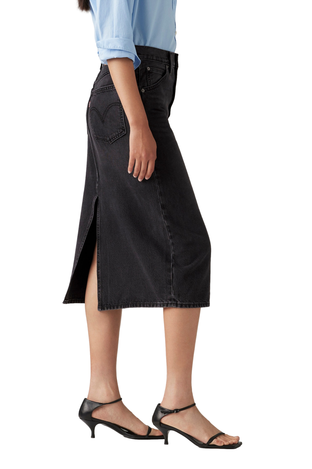 FALDA MUJER HR BACK SLIT SKIRT NEGRO LEVIS 001VH-0003 - 2