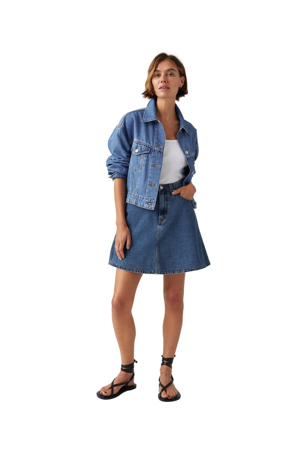 FALDA MUJER MINI FLOUNCE SKIRT AZUL LEVIS A8725-0006 - 4