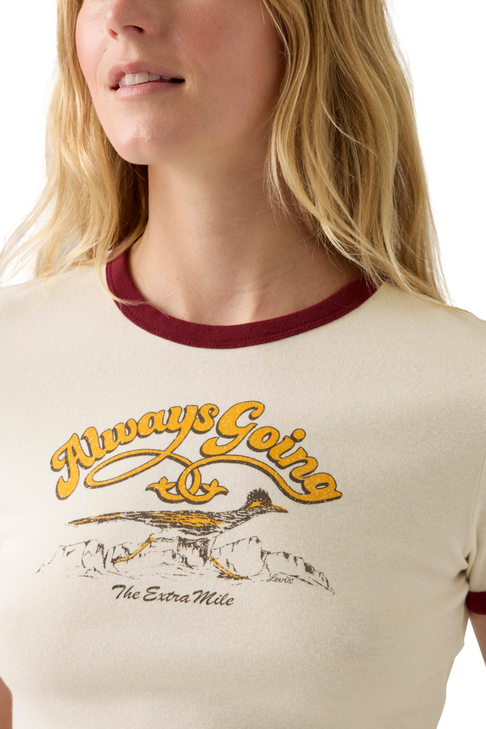 POLERA MUJER GRAPHIC RINGER RICKIE BLANCO LEVIS A3519-0027 - 4