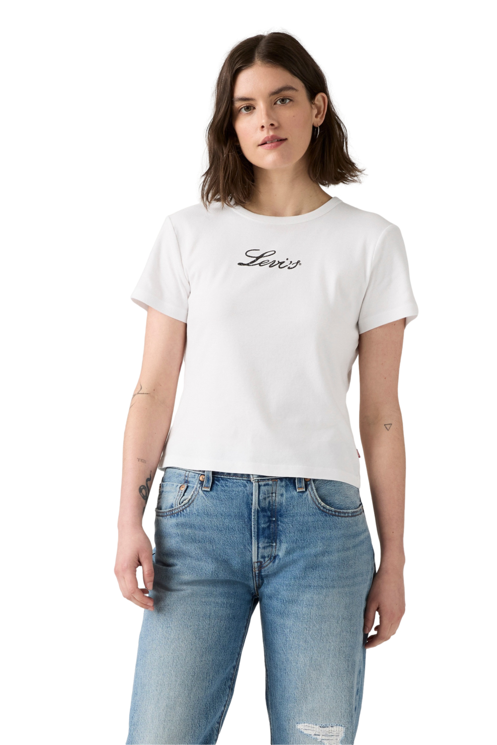 POLERA MUJER GRAPHIC RICKIE TEE BLANCO LEVIS 17944-0110 - 1