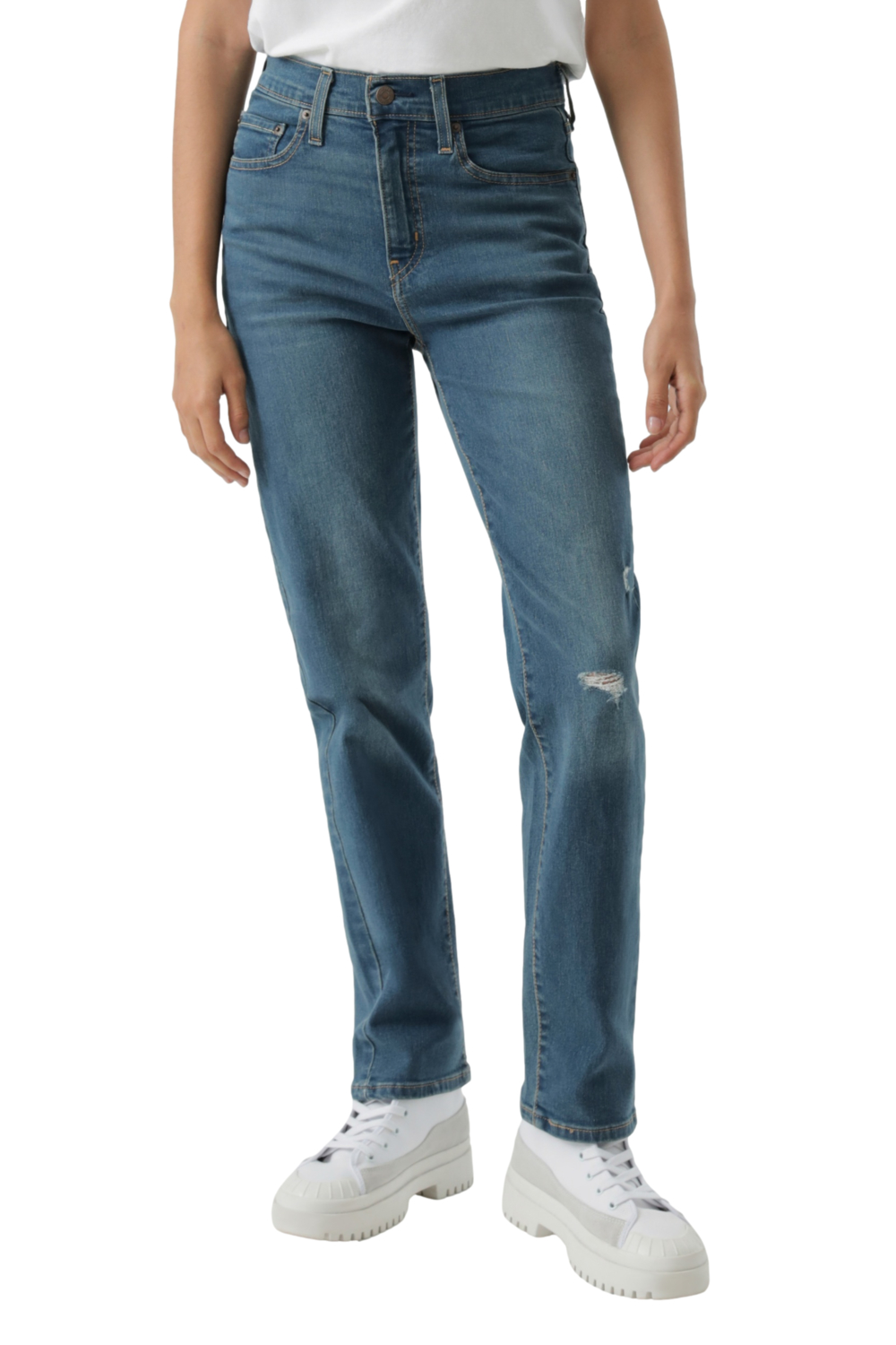 ๐ Jeans Mujer 724 High Rise Straight Azul - Levis - Oferta โ Descuentos ...