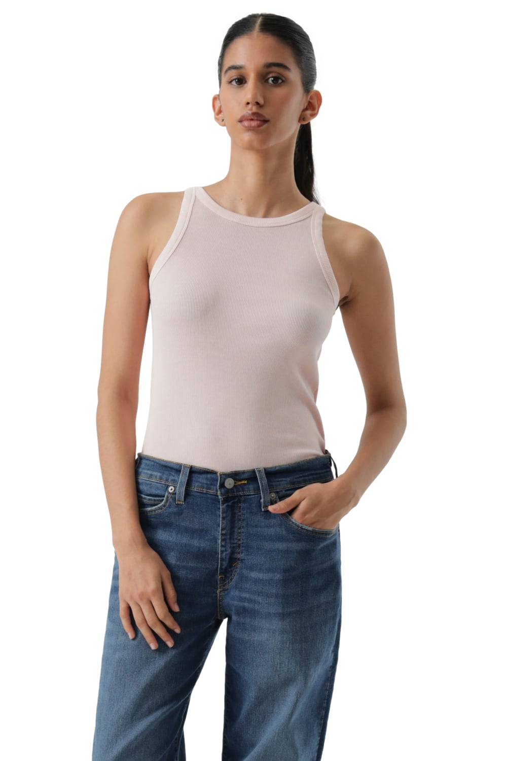 POLERA MUJER ESSENTIAL RACER TANK ROSADO LEVIS A3381-0026 - 1
