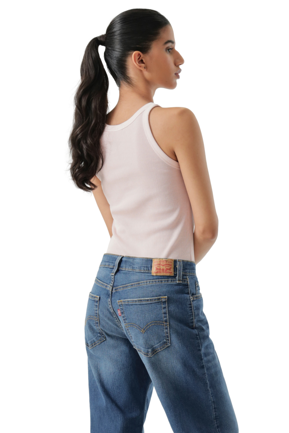 POLERA MUJER ESSENTIAL RACER TANK ROSADO LEVIS A3381-0026 - 3