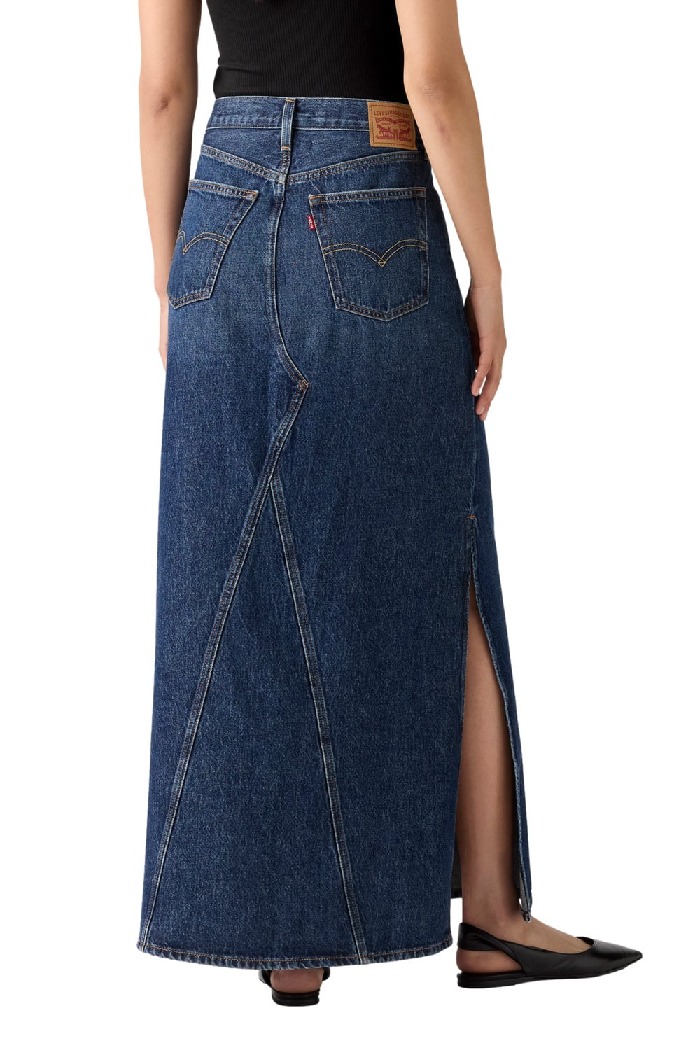 FALDA MUJER ICONIC LONG SKIRT W/SLIT AZUL LEVIS A8727-0011 - 3