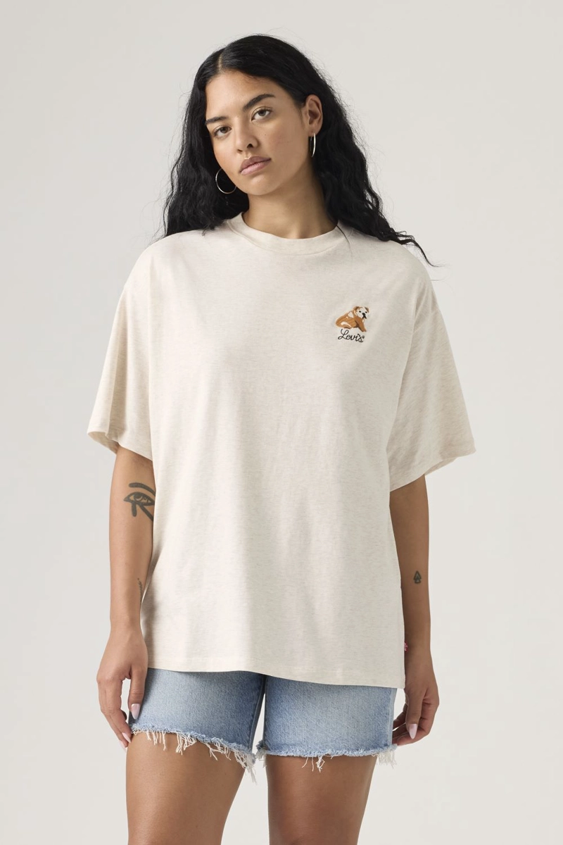 POLERA MUJER GRAPHIC SHORT STACK TEE BEIGE LEVIS A4924-0084 - 1