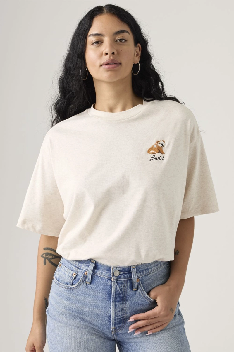 POLERA MUJER GRAPHIC SHORT STACK TEE BEIGE LEVIS A4924-0084 - 3