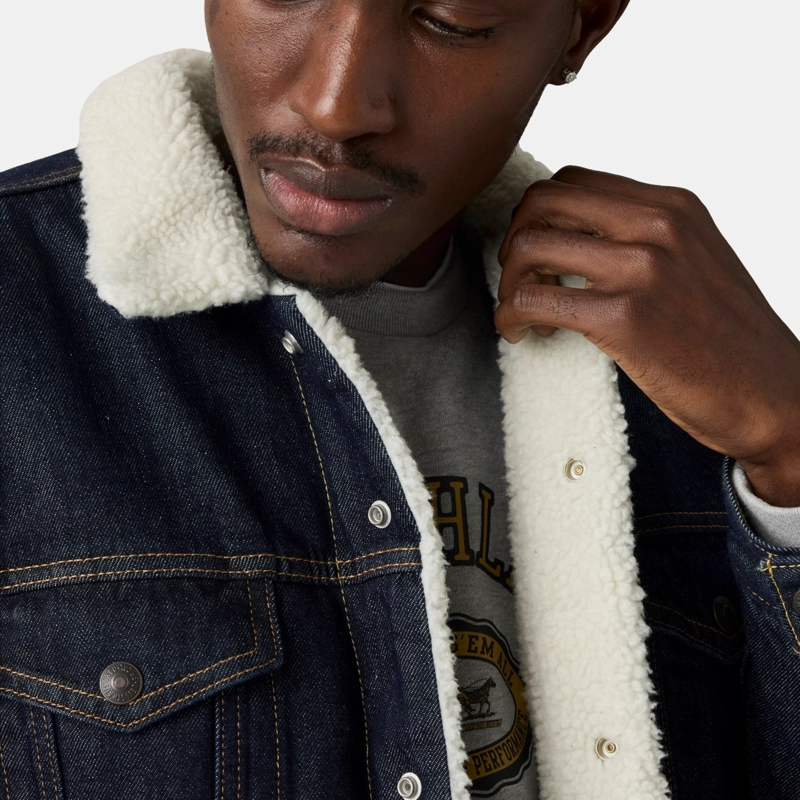 CHAQUETA HOMBRE TYPE 3 SHERPA TRUCKER AZUL LEVIS 16365-0285 - 4