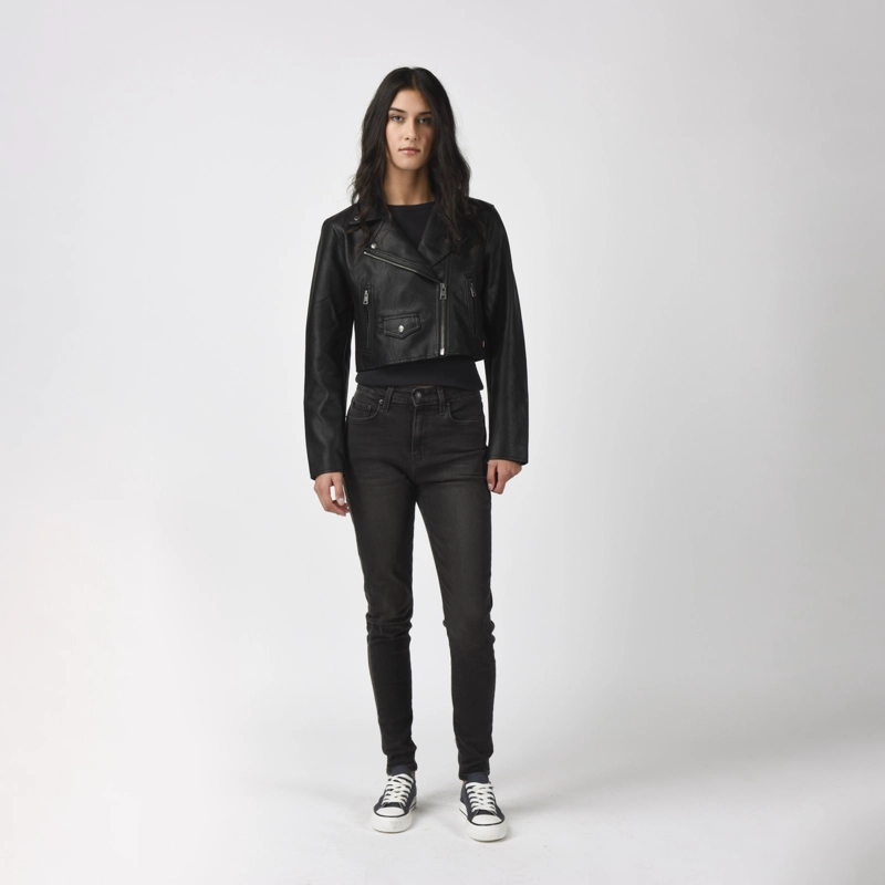 CHAQUETA MUJER CROPPED MOTO NEGRO LEVIS 59544-0712 - 4