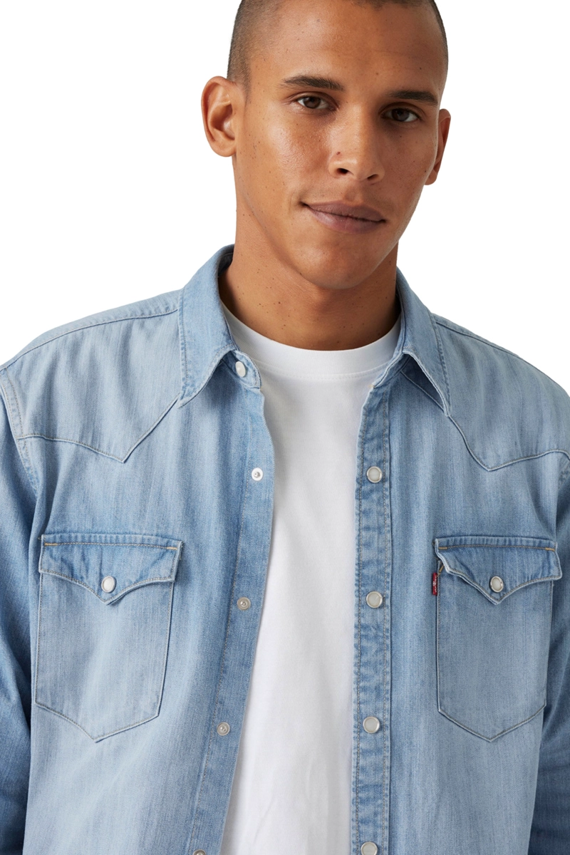 CAMISA HOMBRE WESTERN STANDARD CELESTE LEVIS 85744-0047 - 4