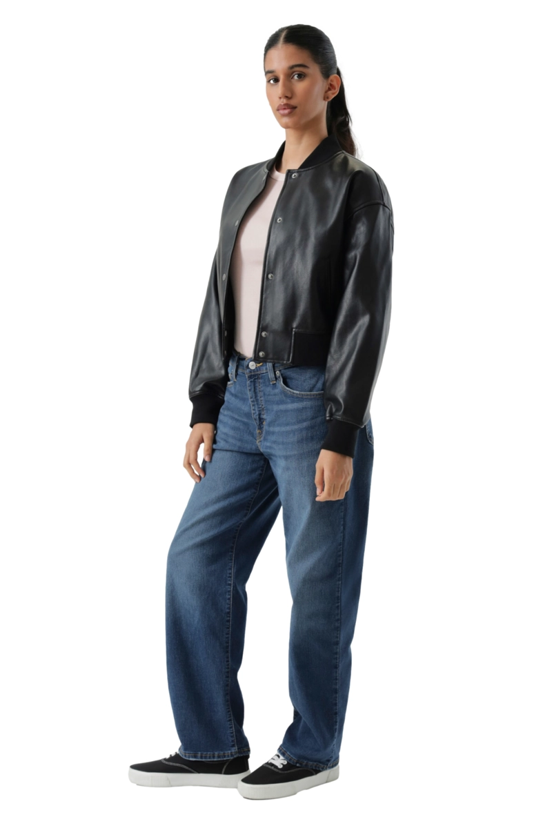 CHAQUETA MUJER CROPPED VARSITY BOMBER NEGRO LEVIS 59544-0732 - 5