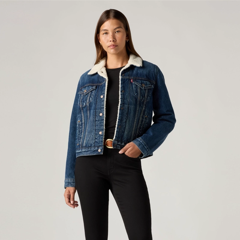 CHAQUETA MUJER ORIGINAL SHERPA TRUCKER AZUL LEVIS 36136-0063 - 1