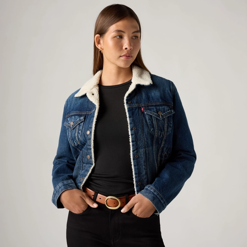 CHAQUETA MUJER ORIGINAL SHERPA TRUCKER AZUL LEVIS 36136-0063 - 3