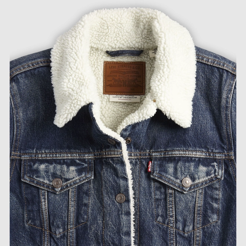 CHAQUETA MUJER ORIGINAL SHERPA TRUCKER AZUL LEVIS 36136-0063 - 5