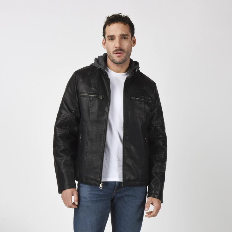 CHAQUETA HOMBRE CUT RACER W/ HOOD NEGRO LEVIS 59491-0563 - 1