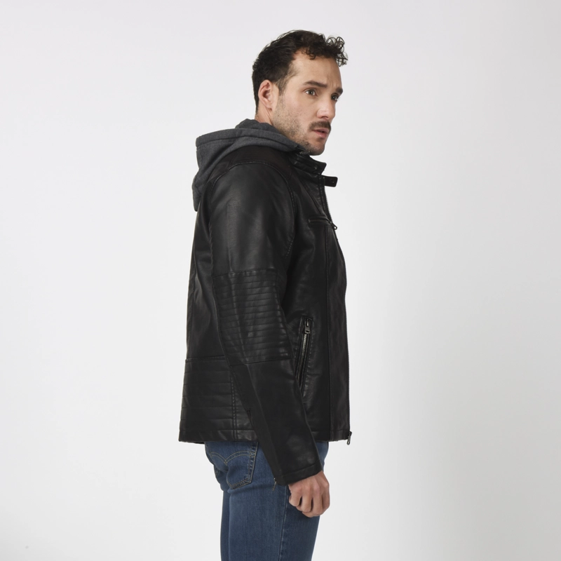CHAQUETA HOMBRE CUT RACER W/ HOOD NEGRO LEVIS 59491-0563 - 2