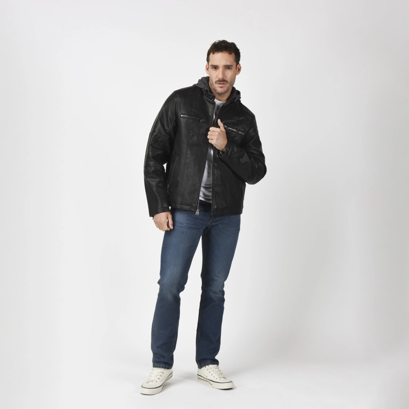 CHAQUETA HOMBRE CUT RACER W/ HOOD NEGRO LEVIS 59491-0563 - 4
