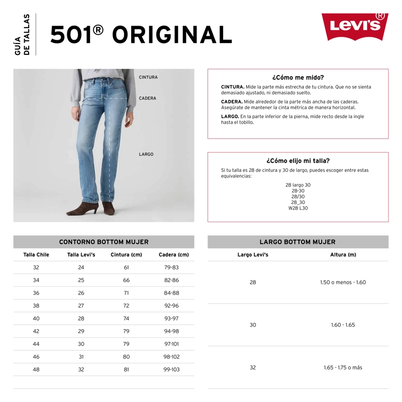 JEANS MUJER 501 NEGRO LEVIS 12501-0548 - 6