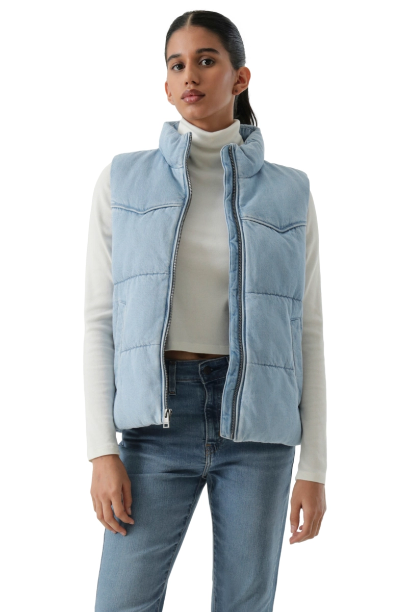 CHAQUETA MUJER WESTERN PUFFER VEST AZUL LEVIS 59544-0726 - 1