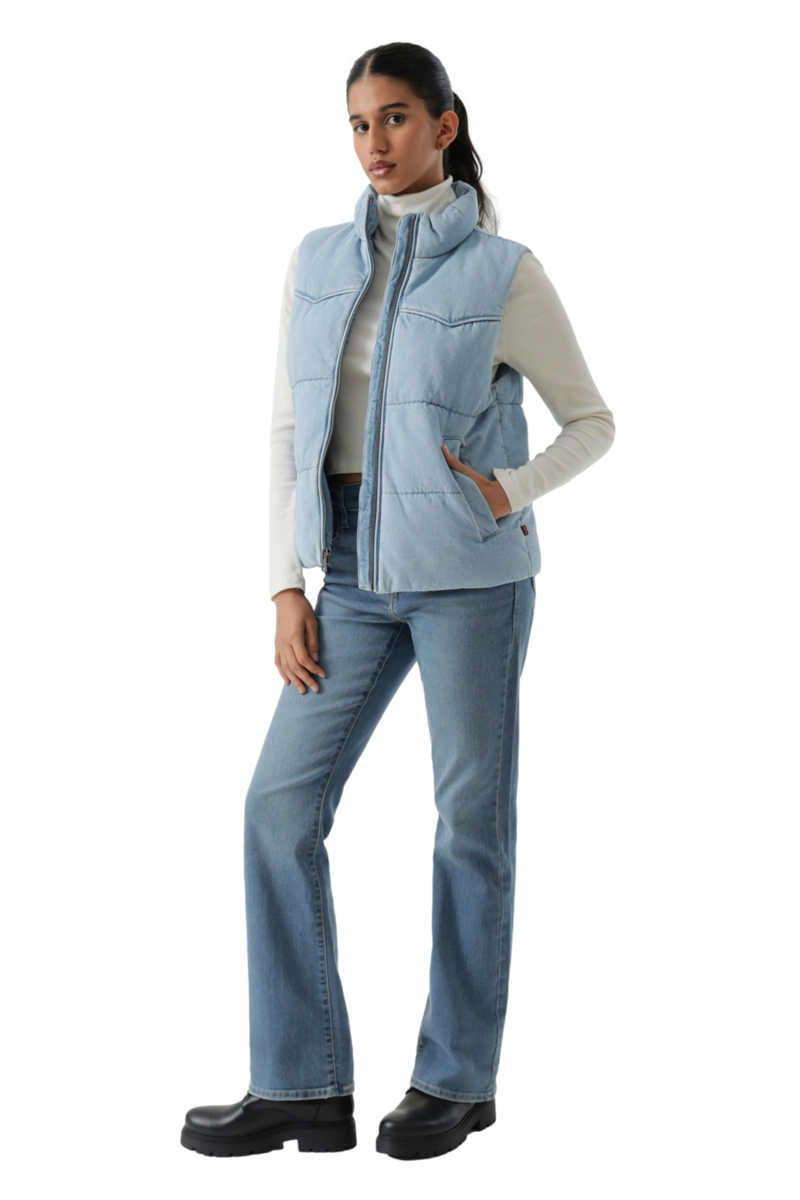 CHAQUETA MUJER WESTERN PUFFER VEST AZUL LEVIS 59544-0726 - 4