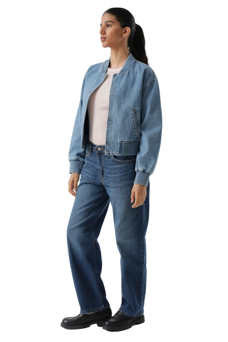CHAQUETA MUJER CROPPED VARSITY BOMBER AZUL LEVIS 59544-0734 - 4