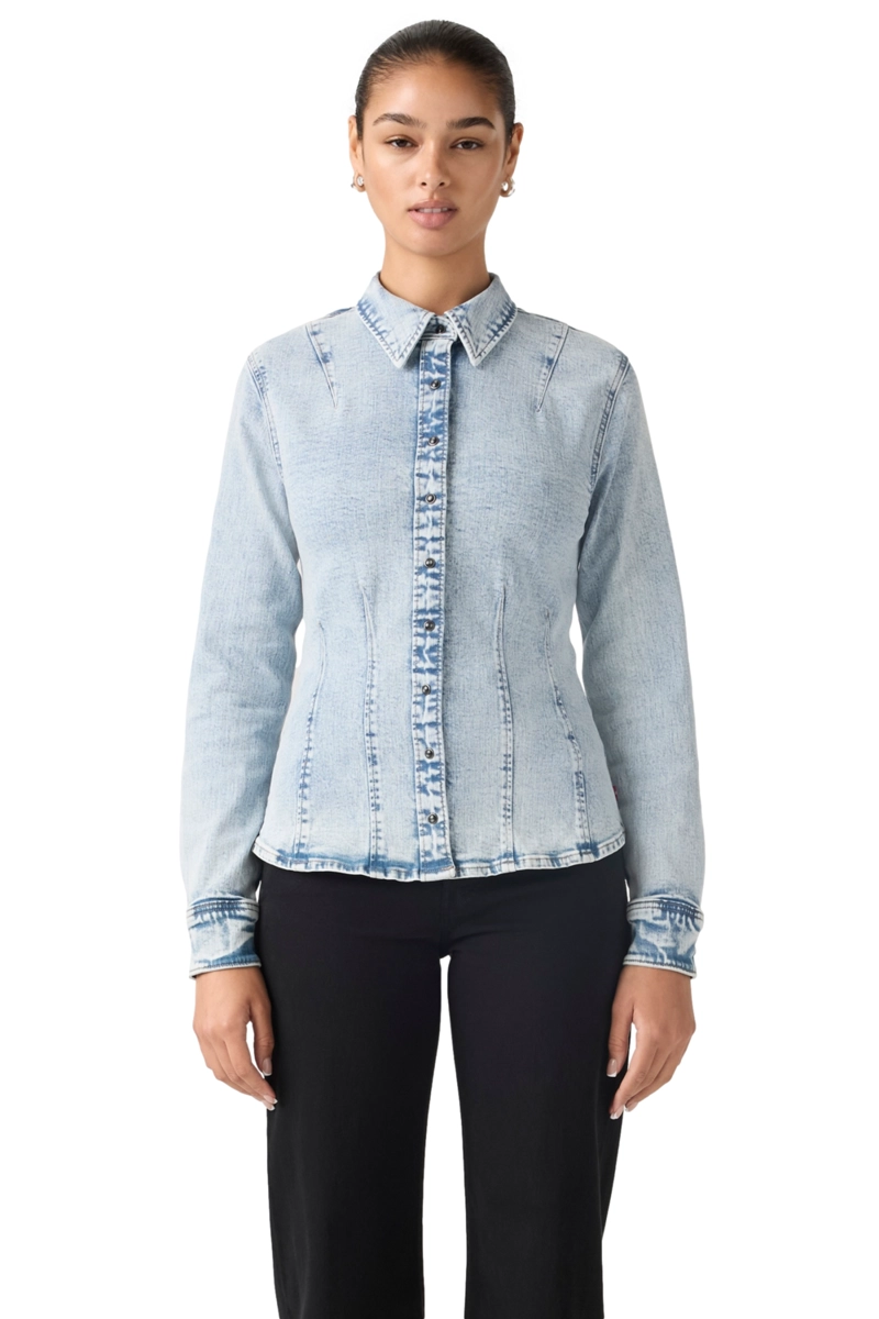 BLUSA MUJER SHAPED SHIRT AZUL LEVIS 003PC-0002 - 1