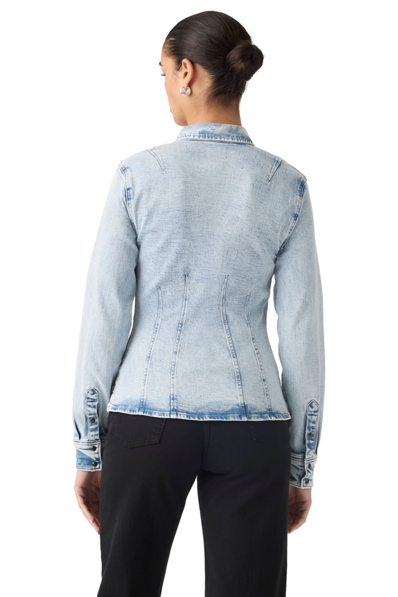 BLUSA MUJER SHAPED SHIRT AZUL LEVIS 003PC-0002 - 2