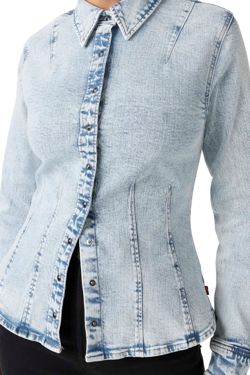 BLUSA MUJER SHAPED SHIRT AZUL LEVIS 003PC-0002 - 4