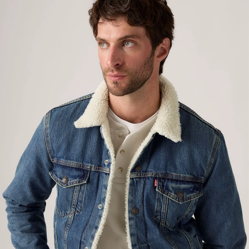 CHAQUETA HOMBRE TYPE 3 SHERPA TRUCKER AZUL LEVIS 16365-0292 - 4