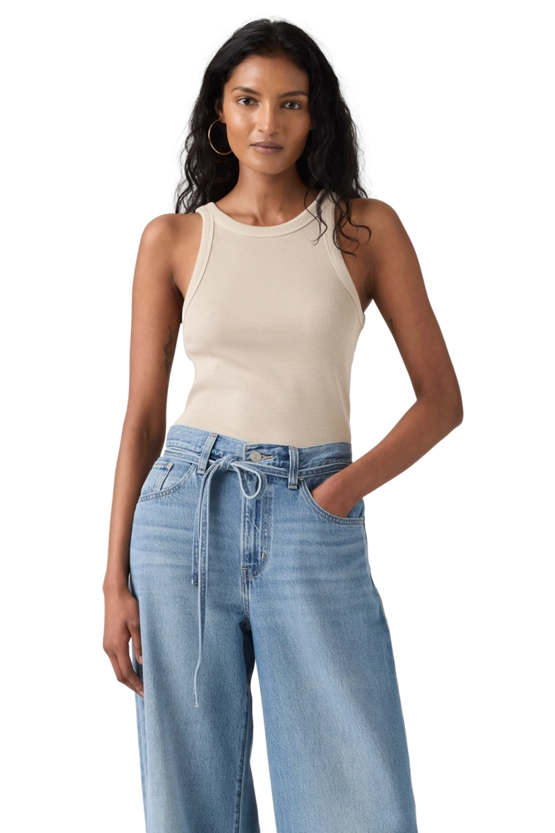 POLERA MUJER ESSENTIAL RACER TANK GRIS LEVIS A3381-0039 - 1