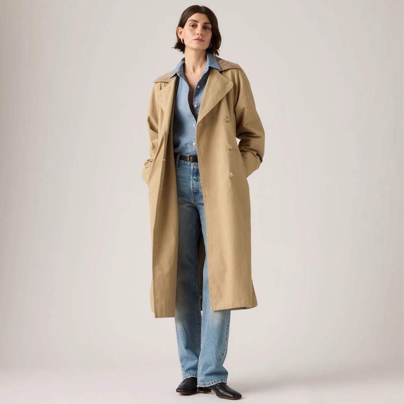 CHAQUETA MUJER CLASSIC LONG TRENCH CAFE  LEVIS 005AP-0003 - 1