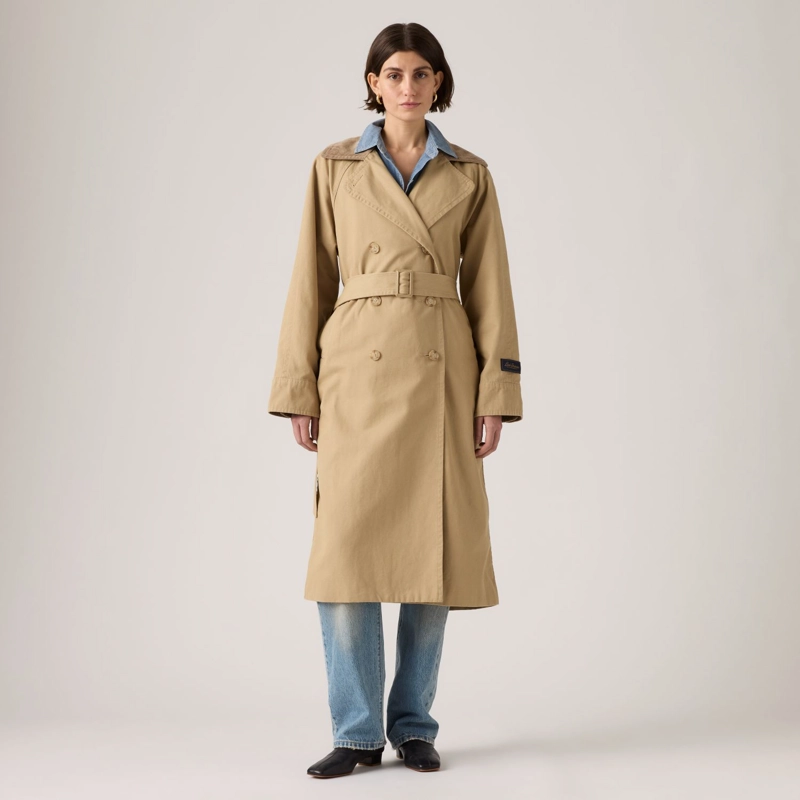 CHAQUETA MUJER CLASSIC LONG TRENCH CAFE  LEVIS 005AP-0003 - 3