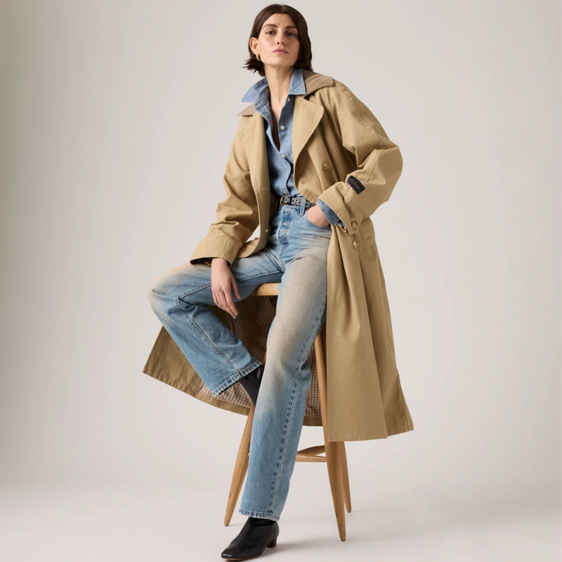 CHAQUETA MUJER CLASSIC LONG TRENCH CAFE  LEVIS 005AP-0003 - 4