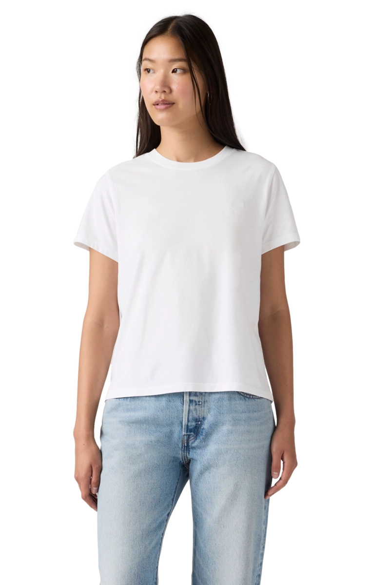 POLERA MUJER FAVORITE COTTON TEE BLANCO LEVIS 005J2-0016 - 1