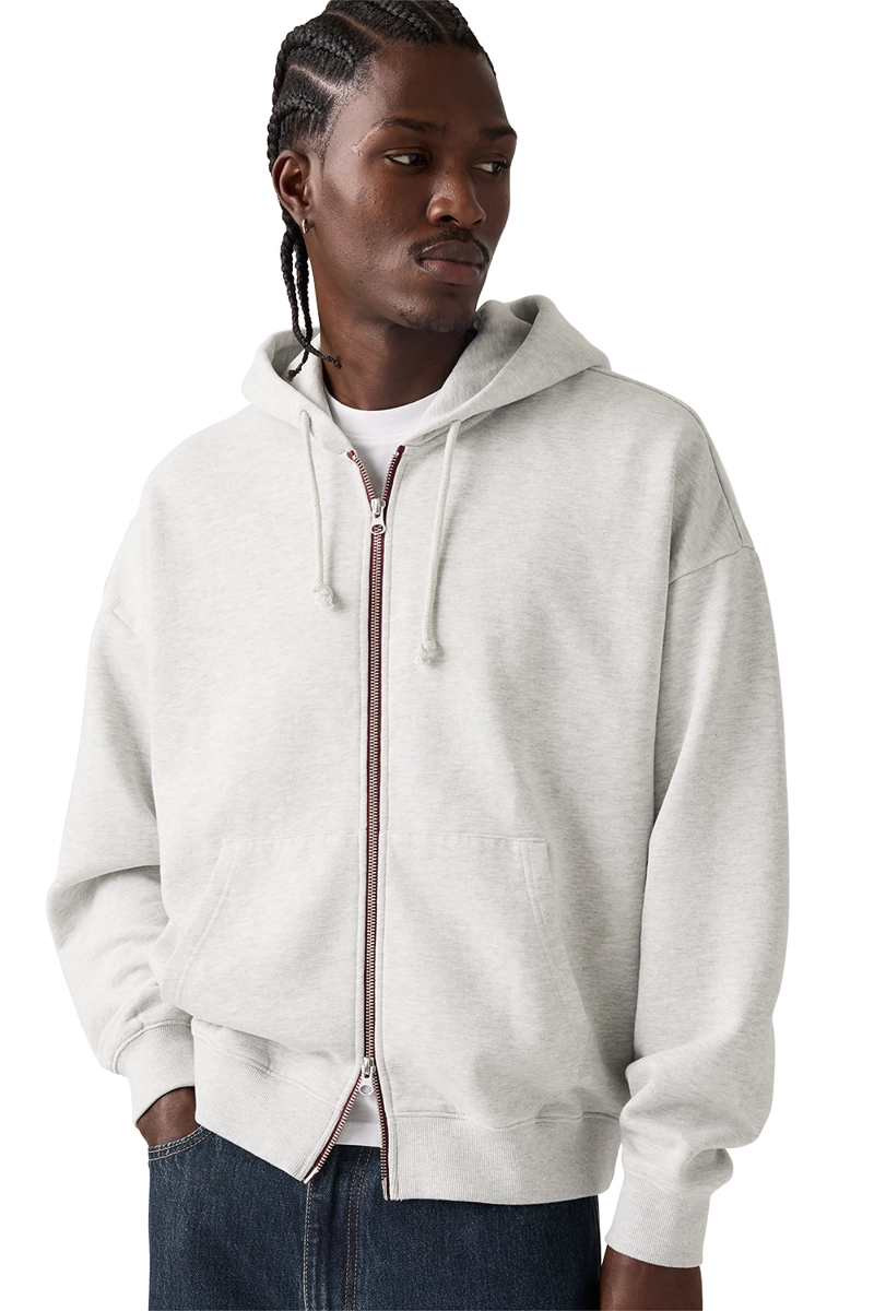 POLERON HOMBRE CROPPED FULL ZIP GRIS LEVIS 004GY-0011 - 3