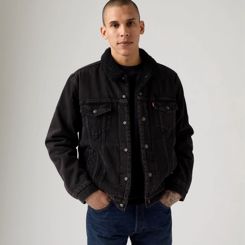 CHAQUETA HOMBRE TYPE 3 SHERPA TRUCKER NEGRO LEVIS 16365-0291 - 3