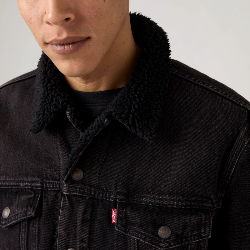 CHAQUETA HOMBRE TYPE 3 SHERPA TRUCKER NEGRO LEVIS 16365-0291 - 4