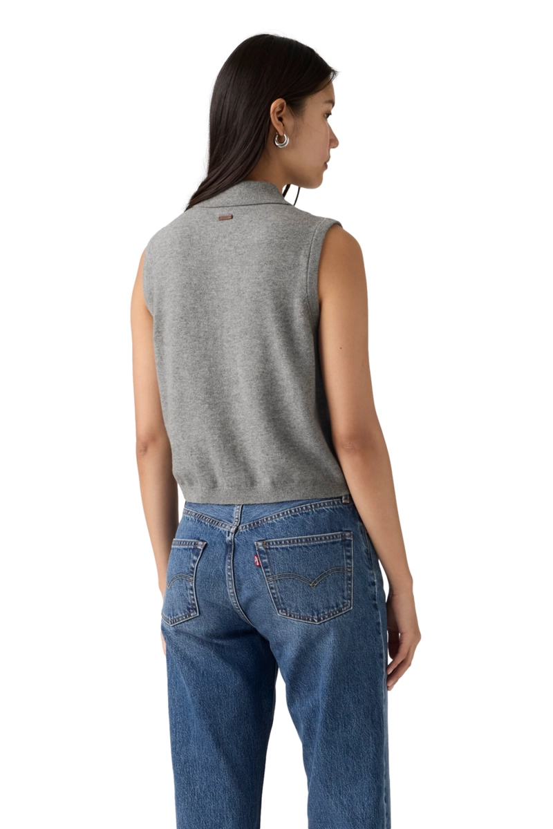 SWEATER MUJER SUPER SOFT MINI RUFFLE GRIS LEVIS 005A7-0000 - 2