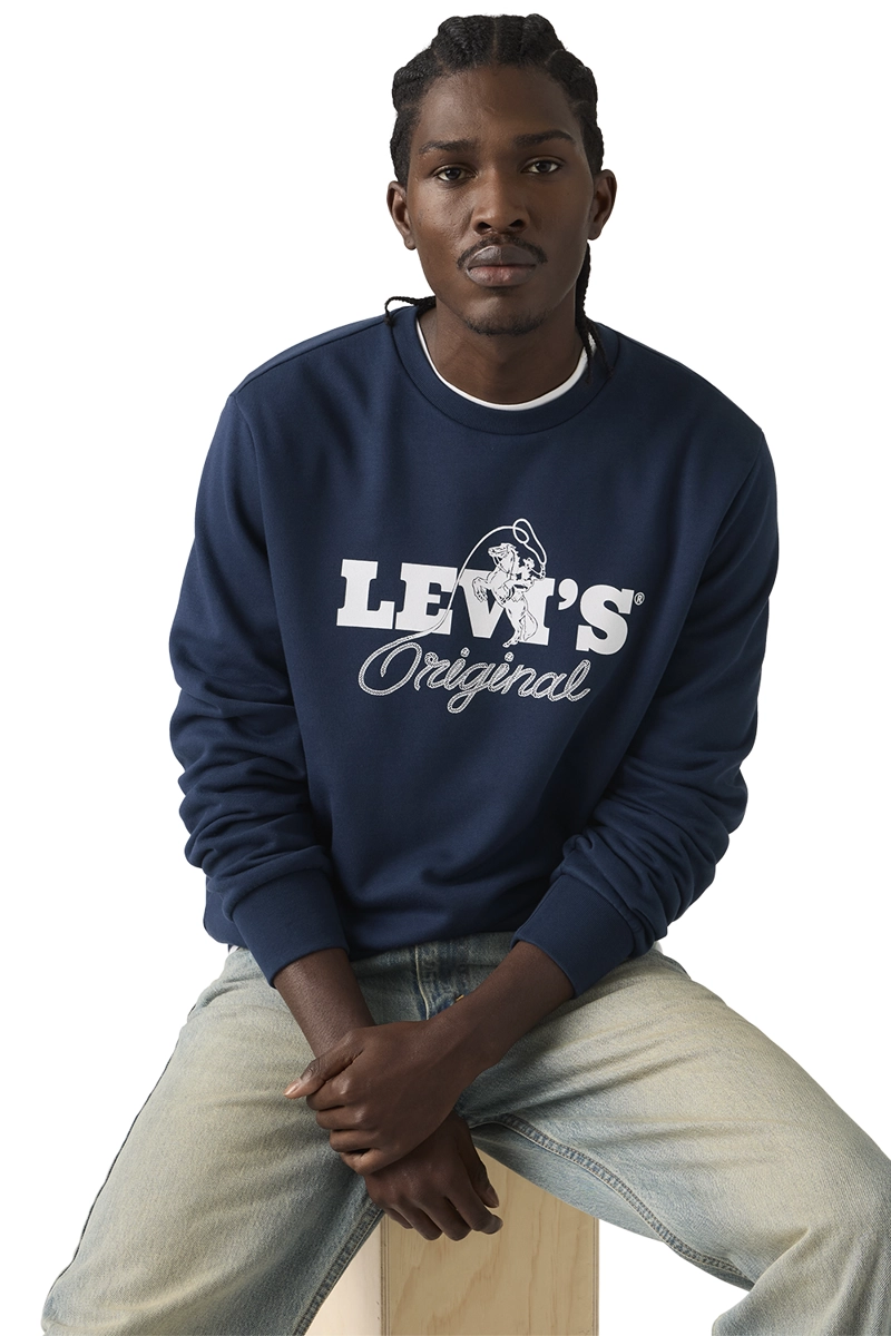 POLERON HOMBRE STANDARD GRAPHIC CREW AZUL LEVIS 38423-0164 - 4