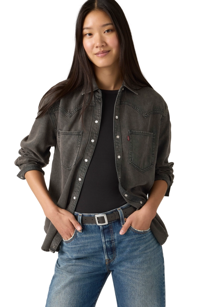 BLUSA MUJER TEODORA WESTERN SHIRT NEGRO LEVIS A7244-0079 - 3