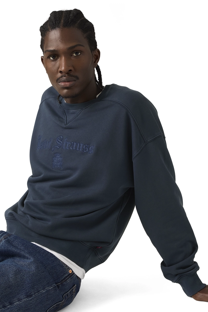POLERON HOMBRE CROPPED GRAPHIC CREW AZUL LEVIS 005PK-0003 - 3