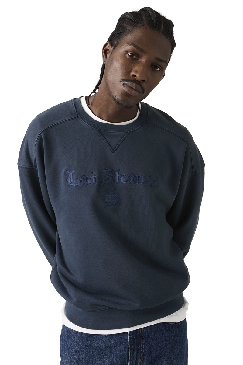 POLERON HOMBRE CROPPED GRAPHIC CREW AZUL LEVIS 005PK-0003 - 4
