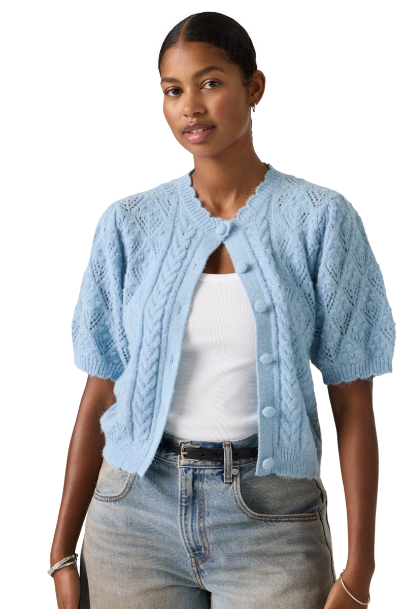 SWEATER MUJER PAULINE POINTELLE CARDI AZUL LEVIS 005A8-0001 - 3