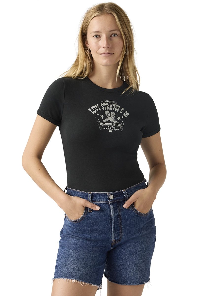 POLERA MUJER GRAPHIC RINGER RICKIE NEGRO LEVIS A3519-0060 - 3