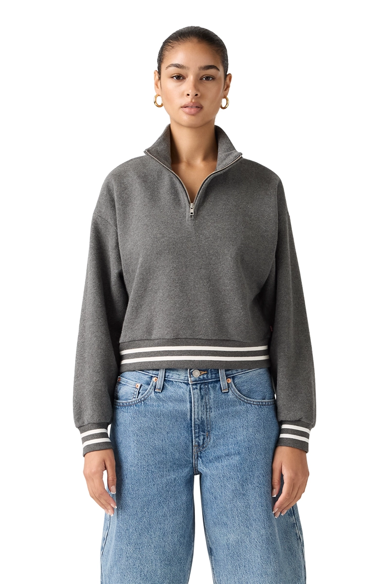 POLERON MUJER EVERYDAY QUARTER ZIP GRIS LEVIS 005IJ-0004 - 1